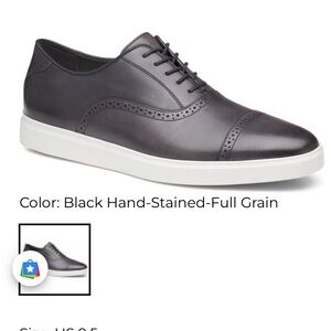 Johnston & Murphy Men's Brody Cap Toe Black Leather Oxford Shoes